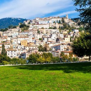 View of Cori, an ancient town near Latina, in the Lazio region of central Italy